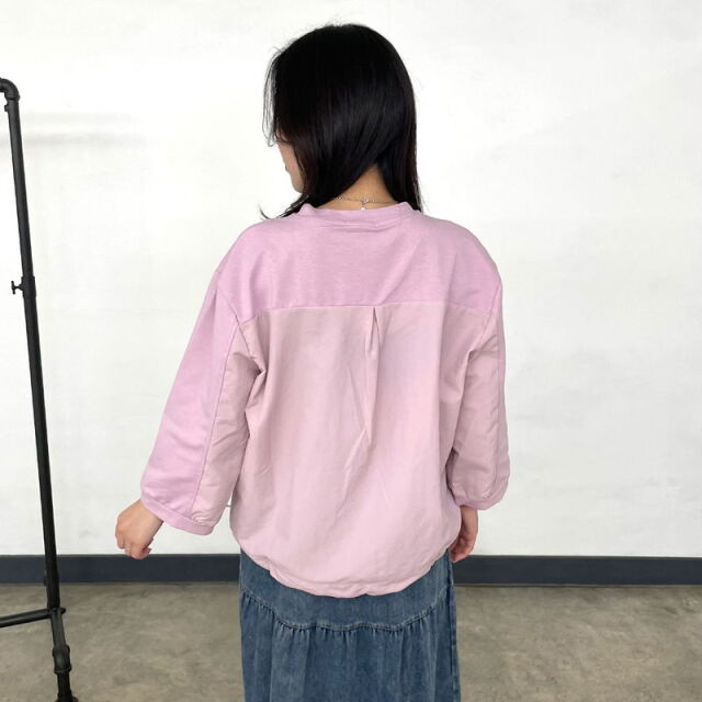 刺繍モチーフ切替プルオーバー