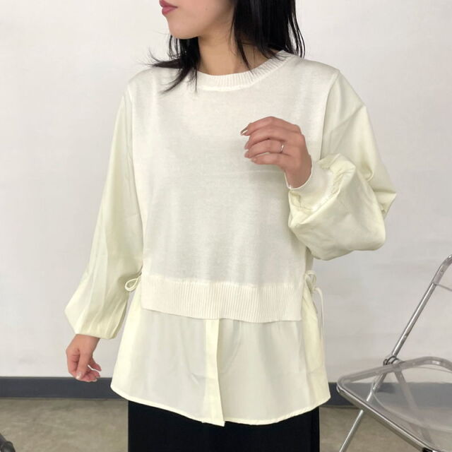 シャツレイヤード風チュニック