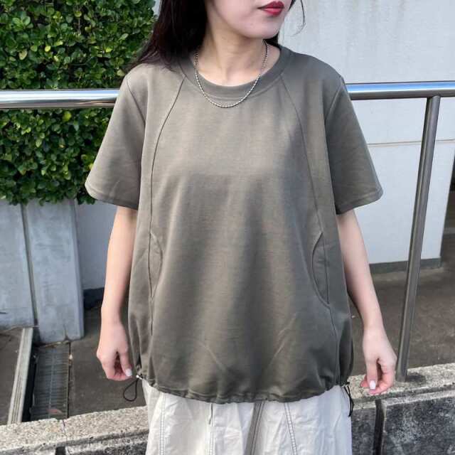 裾ドロストプルオーバー