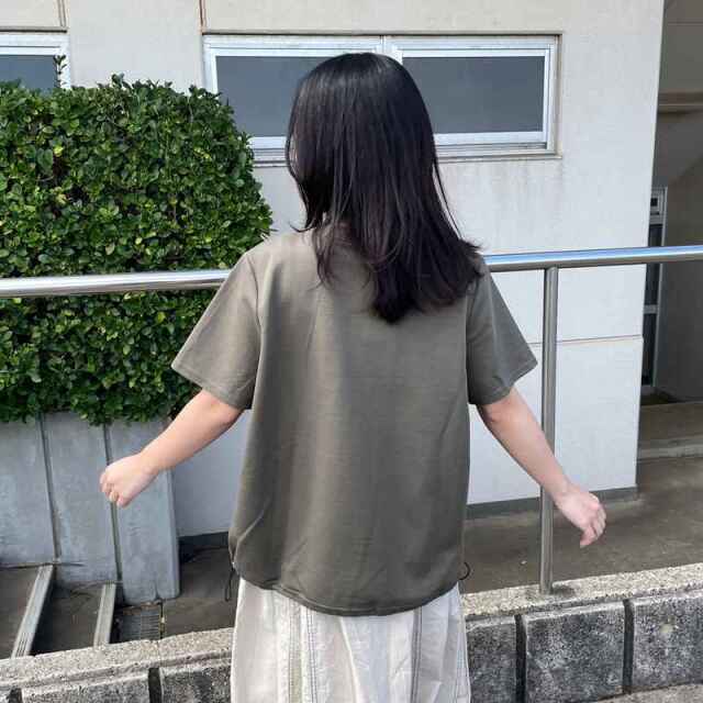 裾ドロストプルオーバー