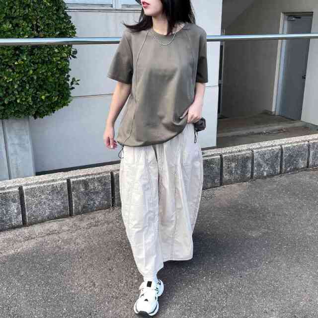 裾ドロストプルオーバー