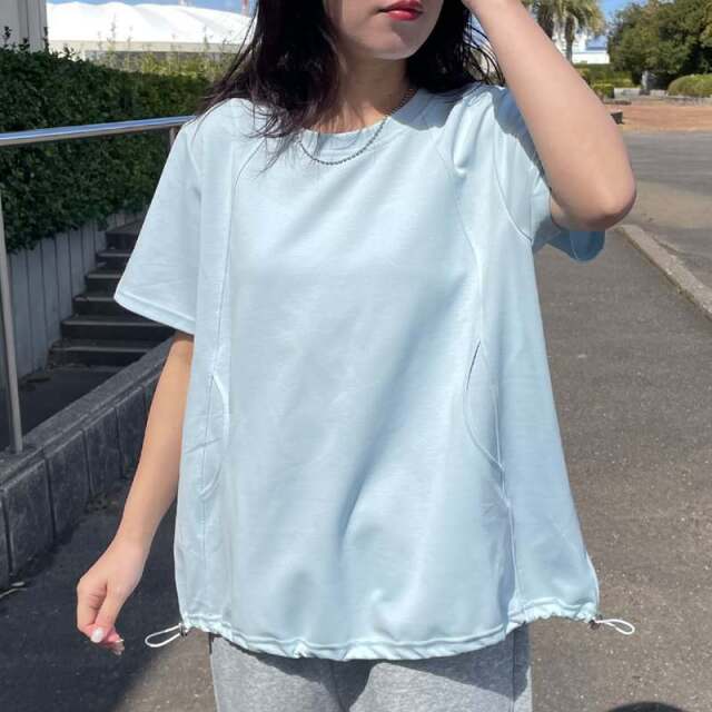 裾ドロストプルオーバー