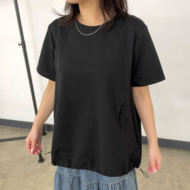 裾ドロストプルオーバー