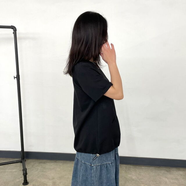 裾ドロストプルオーバー