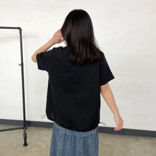 裾ドロストプルオーバー