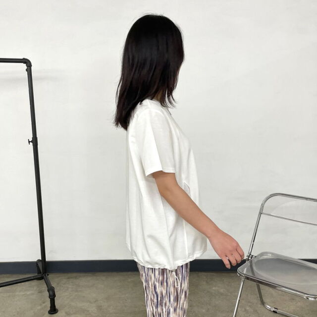 裾ドロストプルオーバー