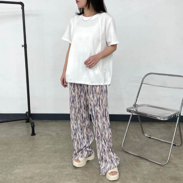 裾ドロストプルオーバー