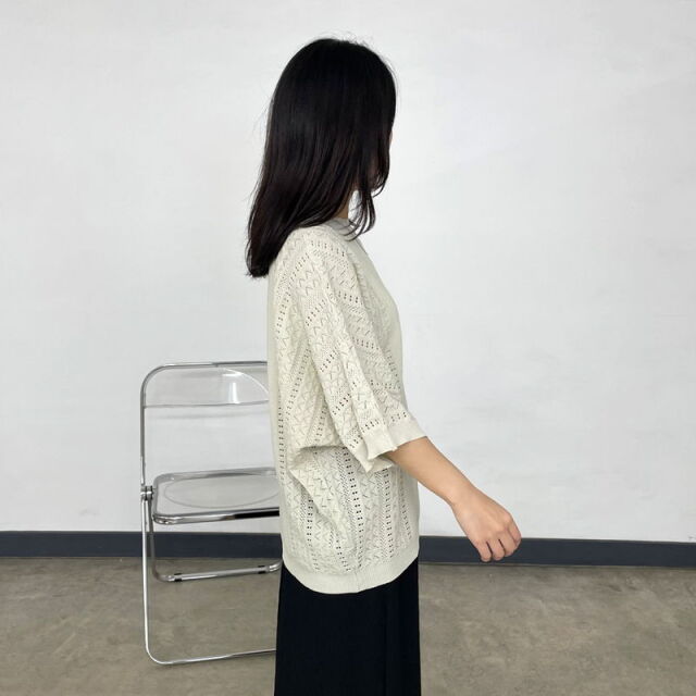 編地切替プルオーバー