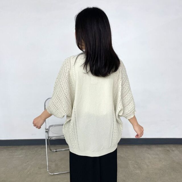 編地切替プルオーバー