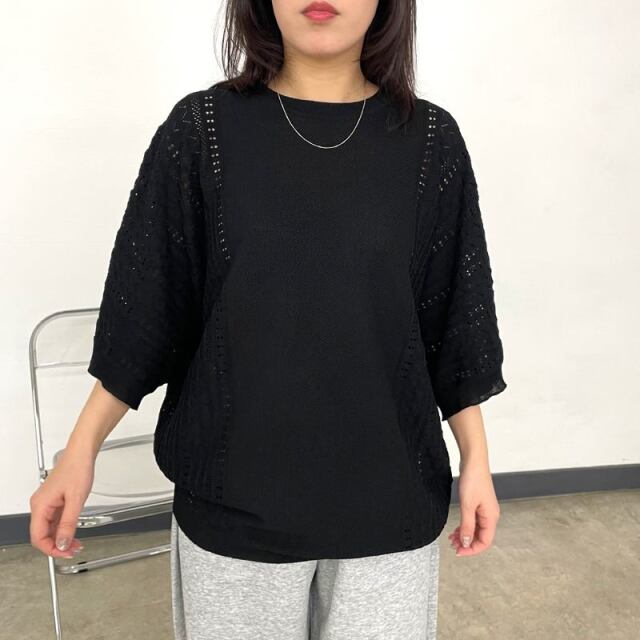 編地切替プルオーバー