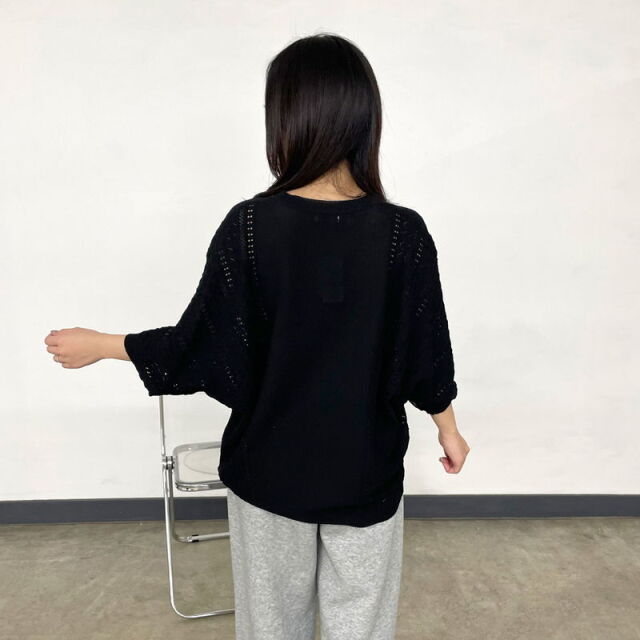 編地切替プルオーバー