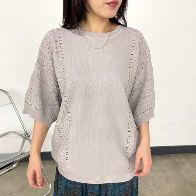 編地切替プルオーバー