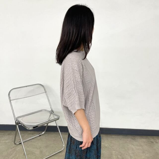 編地切替プルオーバー