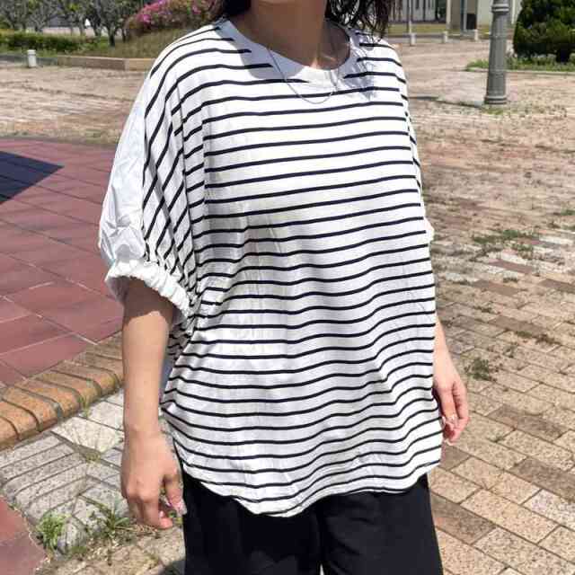バック布帛切替プルオーバー