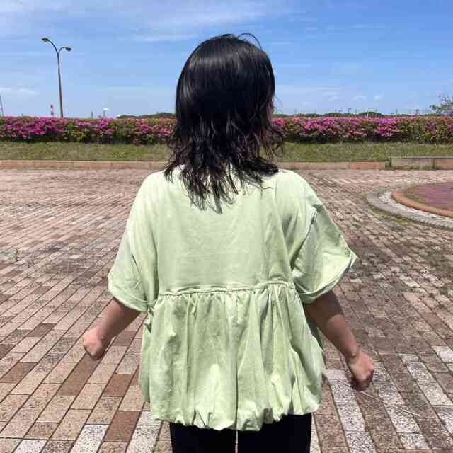 裾バルーンプルオーバー