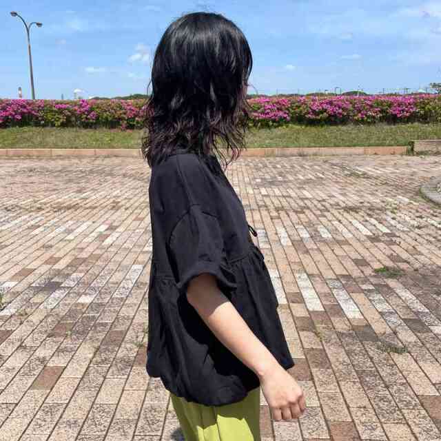 裾バルーンプルオーバー