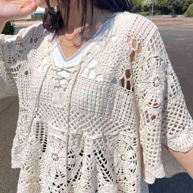 スピンドルクロシェプルオーバー