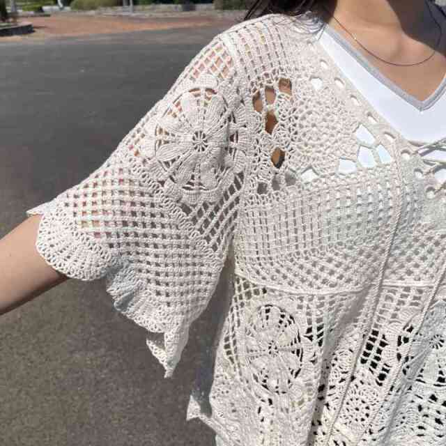 スピンドルクロシェプルオーバー