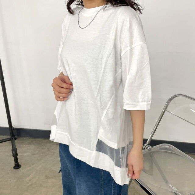 チュール切替プルオーバー