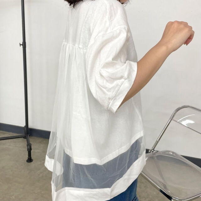チュール切替プルオーバー