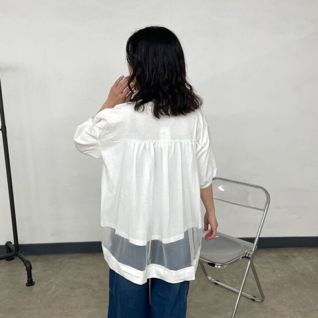 チュール切替プルオーバー