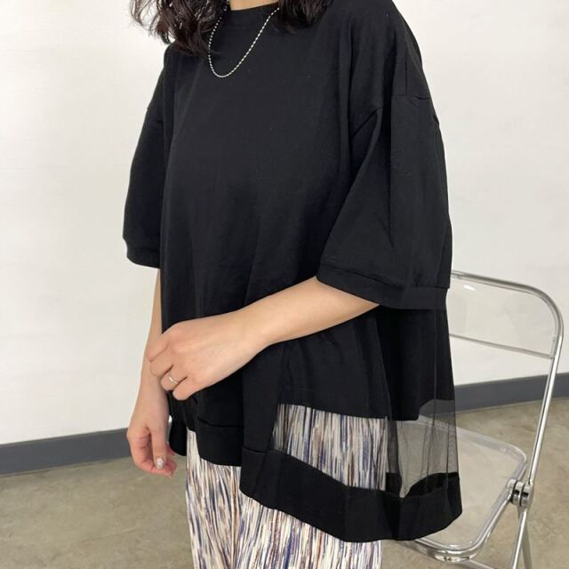 チュール切替プルオーバー