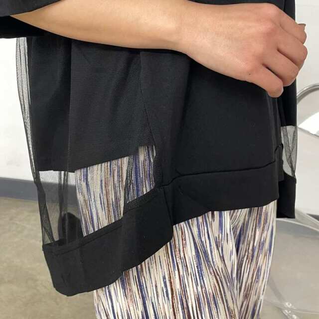 チュール切替プルオーバー