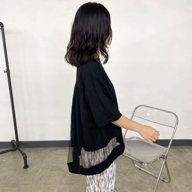 チュール切替プルオーバー