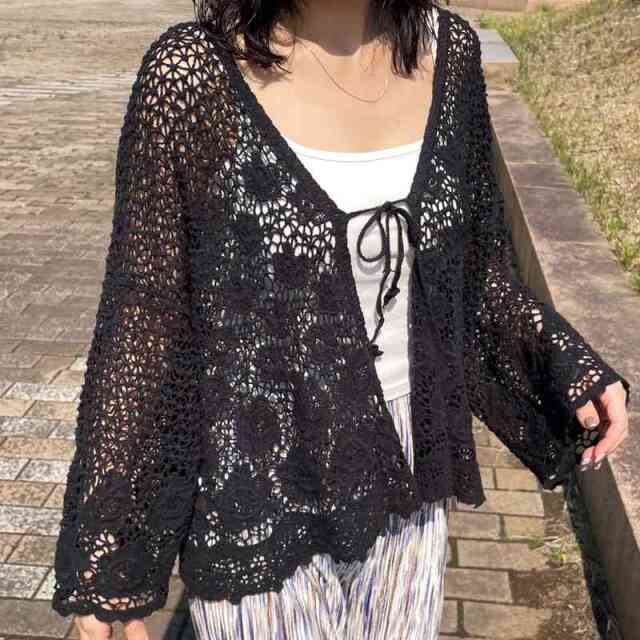 クロシェカーディガン