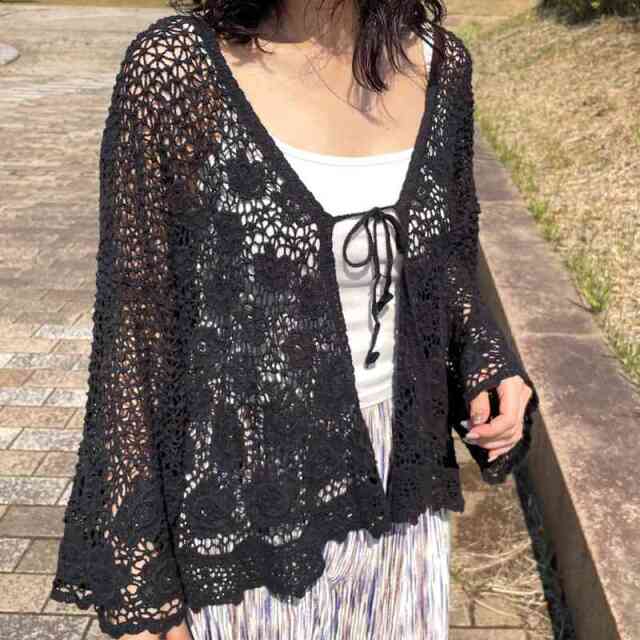 クロシェカーディガン