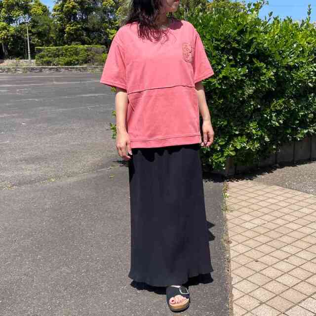 クロシェ貼付プルオーバー