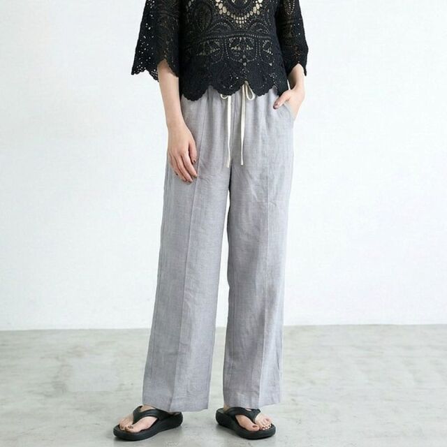 ポリガーゼセンターシームワイドパンツ