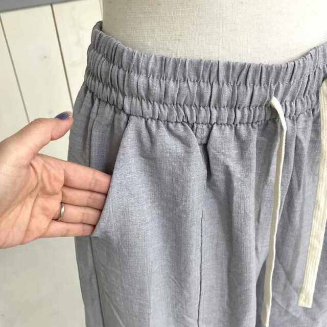 ポリガーゼセンターシームワイドパンツ