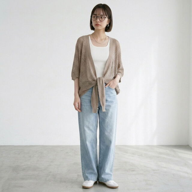 メッシュ2WAYカーディガン