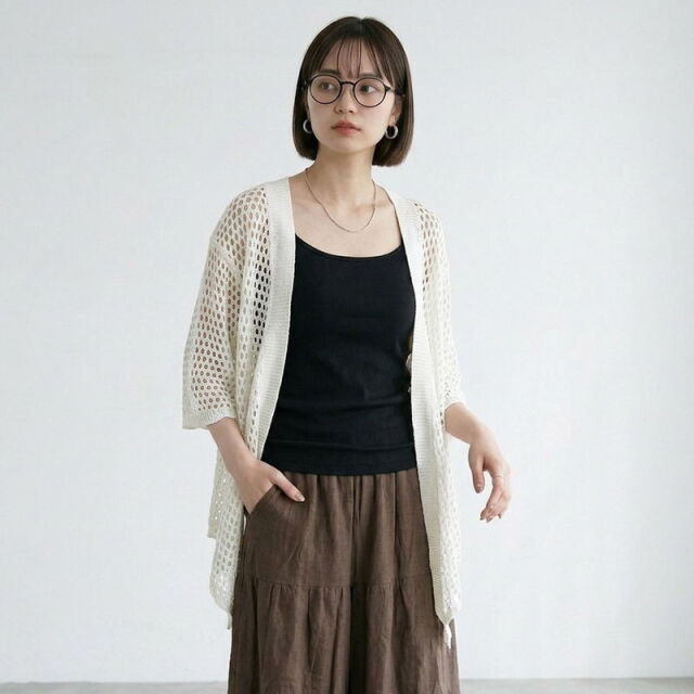 メッシュ2WAYカーディガン