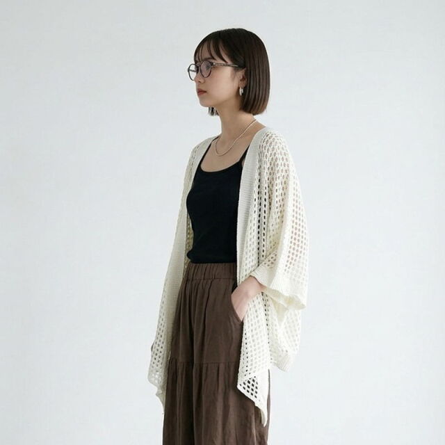 メッシュ2WAYカーディガン