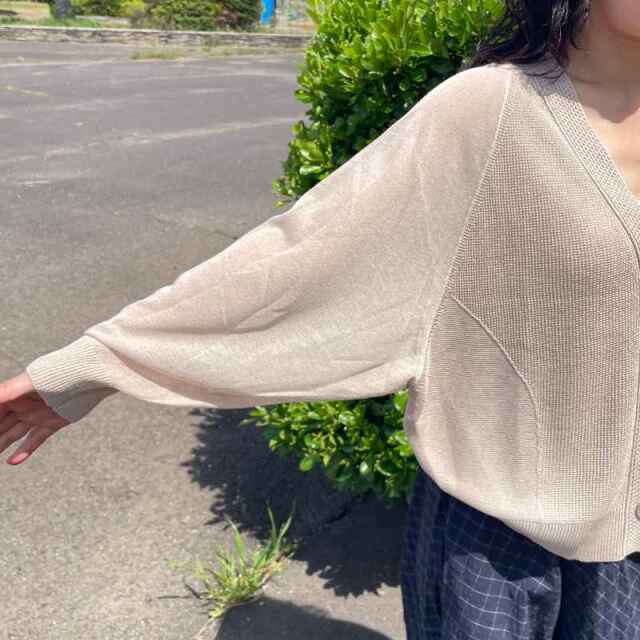 編地切替カーディガン