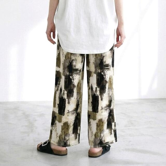 柄ワイドパンツ