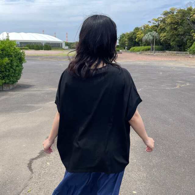 布帛切替花モチーフプルオーバー