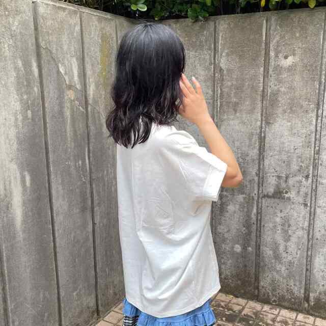 布帛切替花モチーフプルオーバー