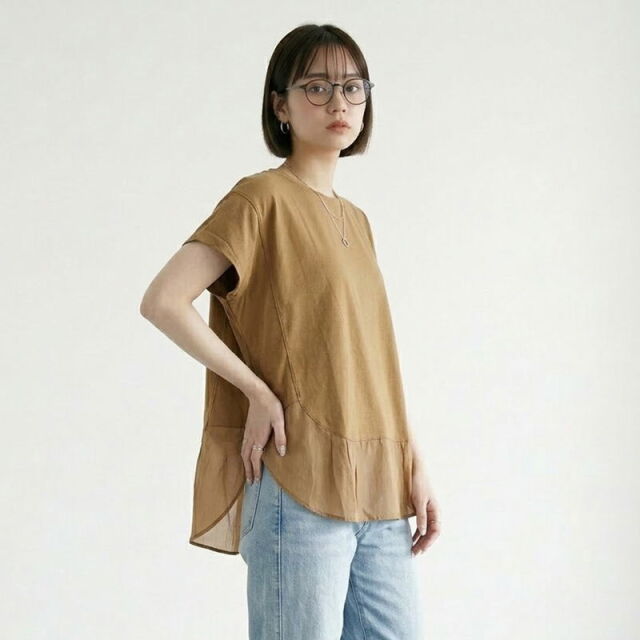 布帛切替プルオーバー