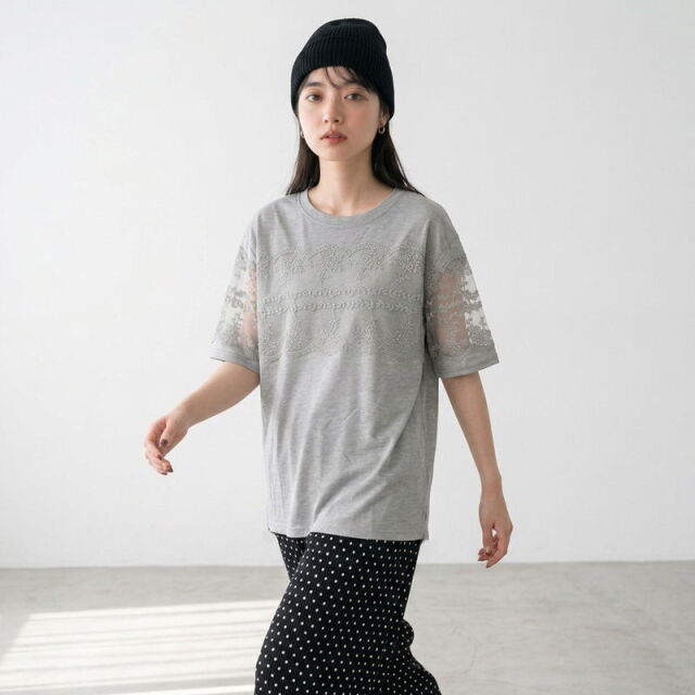 レース叩きBIGTシャツ