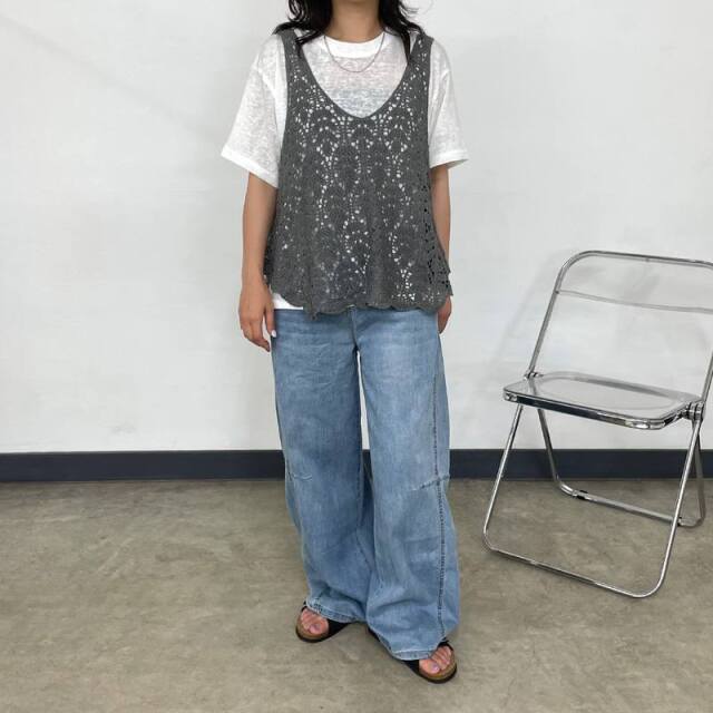 Vネッククロシェアンサンブル