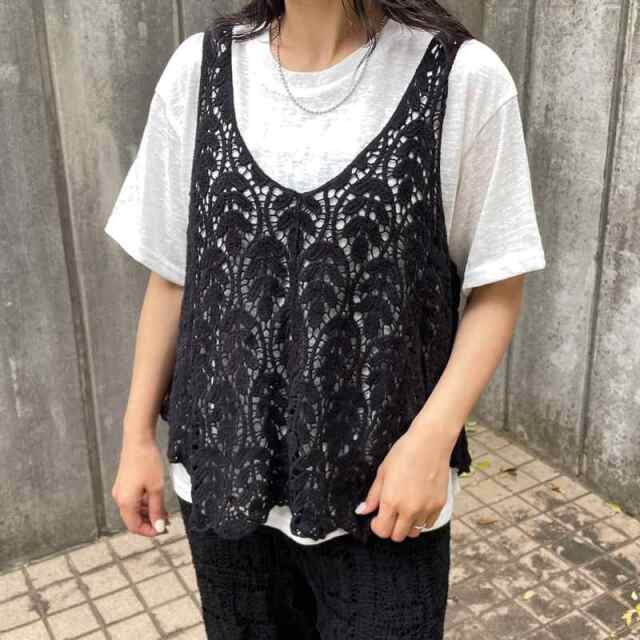 Vネッククロシェアンサンブル