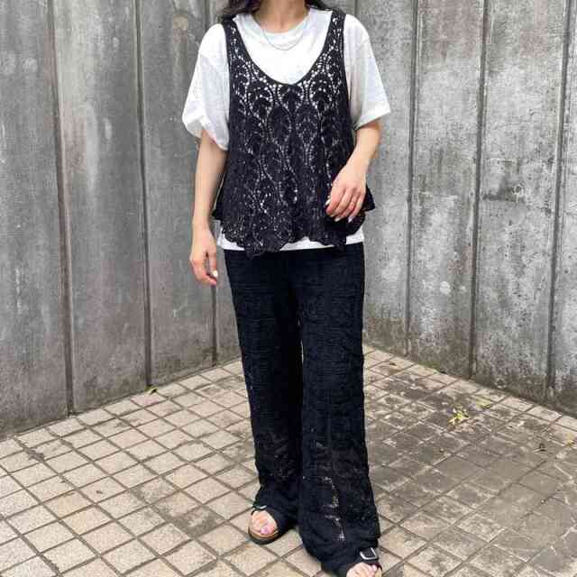 Vネッククロシェアンサンブル