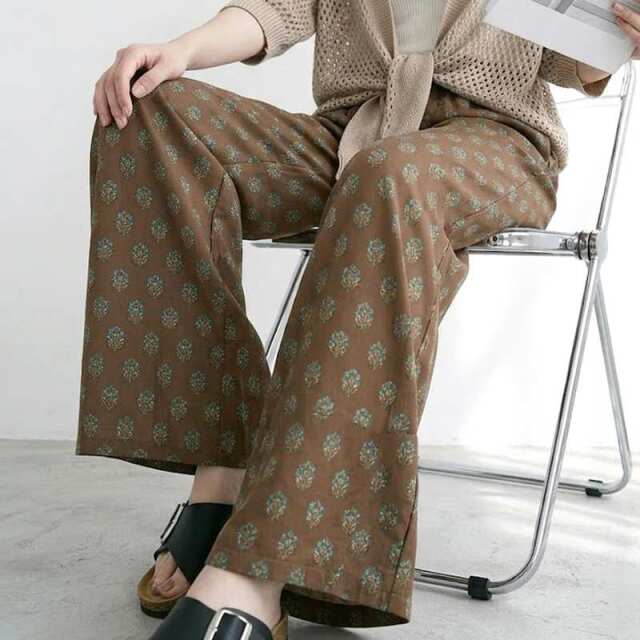 柄ワイドパンツ