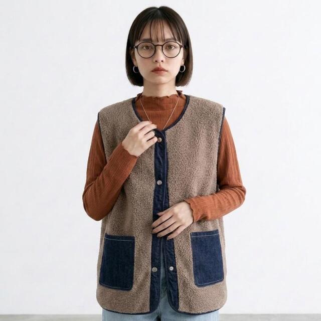 デニムボアリバーシブルベスト