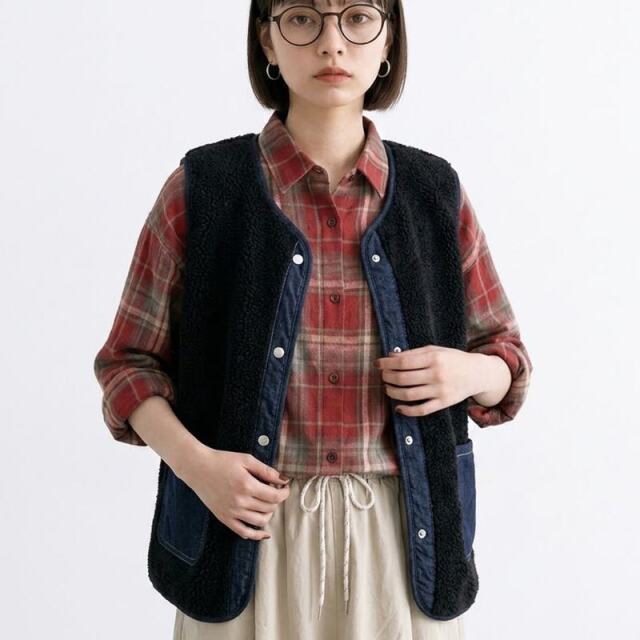 デニムボアリバーシブルベスト