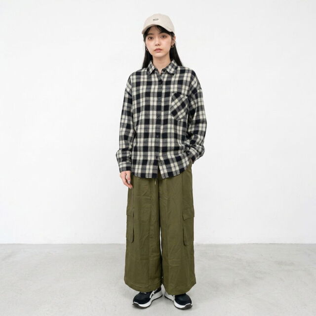 チェックシャツ