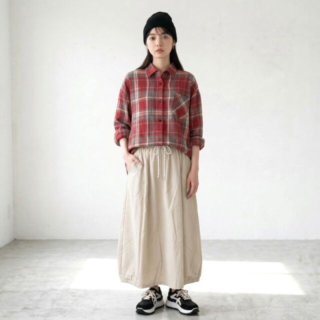 チェックシャツ